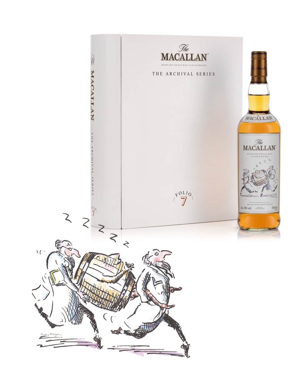 The Macallanのインスタグラム：「Commemorating the legendary advertising campaigns of the 1970s, 80s and 90s that took The Macallan name to a wider audience for the first time, Folio 7 is the seventh release in The Macallan Archival Series.⁣ ⁣ ‘The Boffins Baffled’ is a beautiful and deliciously quirky interpretation of the story of our exceptional whisky, slumbering patiently in sherry seasoned oak casks, maturation within which imparts both rich, complex flavours and resplendent natural colour to The Macallan spirit, creating an 'amber-gold nectar positively billowing with flavour'. ⁣ ⁣ Folio 7 will be available from The Macallan Online Boutique via The Macallan Ballot with delivery to select locations, The Macallan Estate Bar and premium retailers, bars and restaurants around the world from April 2023. There will be limited availability worldwide.⁣ Crafted without compromise. Please savour The Macallan responsibly.⁣  #TheMacallan #Folio7⁣ ⁣」