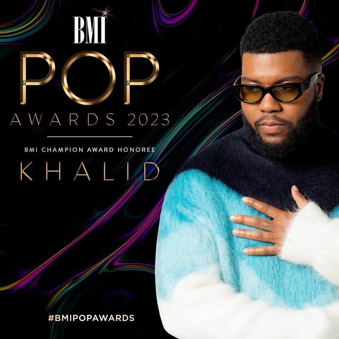 Broadcast Music, Inc.のインスタグラム：「We are excited to announce that global superstar @thegr8Khalid will be honored with the BMI Champion Award at the 71st Annual #BMIPopAwards. The multiple platinum-selling recording artist and songwriter will be celebrated for his exceptional artistry and philanthropic efforts which have touched the lives of many. BMI’s Pop Song of the Year, Songwriter of the Year, Publisher of the Year and BMI’s top 50 most-performed pop songs in the U.S. of the previous year will also be named. The private event will be hosted by BMI President and CEO Mike O’Neill and Vice President Worldwide Creative Barbara Cane on Tuesday, May 9th.   “Khalid exemplifies the true spirit of a Champion as one who believes, one who does and one who generously gives back,” said Cane.  “In addition to recognizing him for his many creative accomplishments, we’re honoring #Khalid for his dedication to charitable causes, community, education, and his commitment to supporting the next generation of songwriters and music makers. We’re looking forward to celebrating our BMI family of award-winning songwriters and publishers with a fantastic night of music.” Click the link in our bio to read more.」