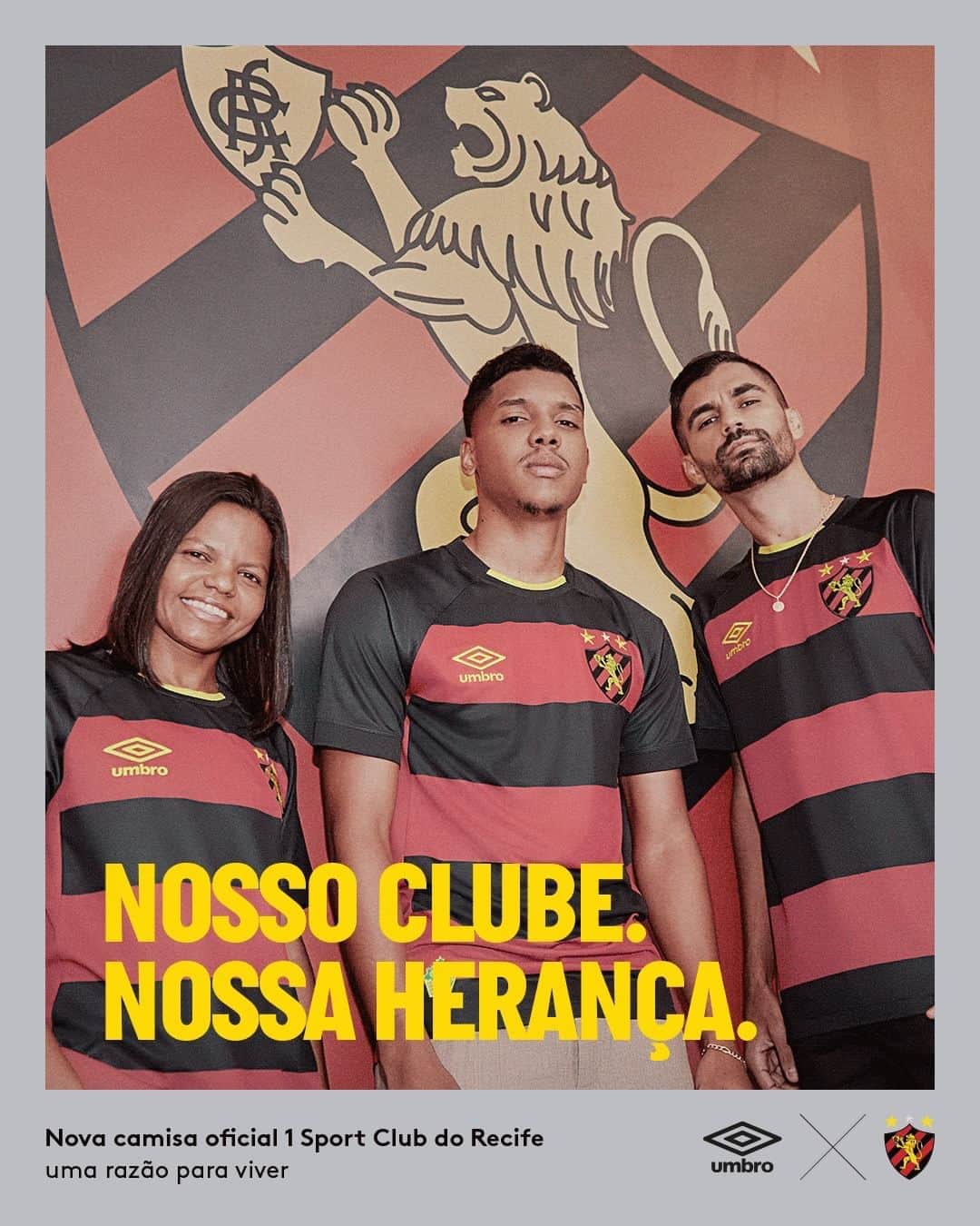 UMBROのインスタグラム：「Our Club. Our Heritage.  @sportrecife 23/24 Home & Away jerseys 🦁.  Available now via umbro.com.br  #umbro #thisisourgame #football」