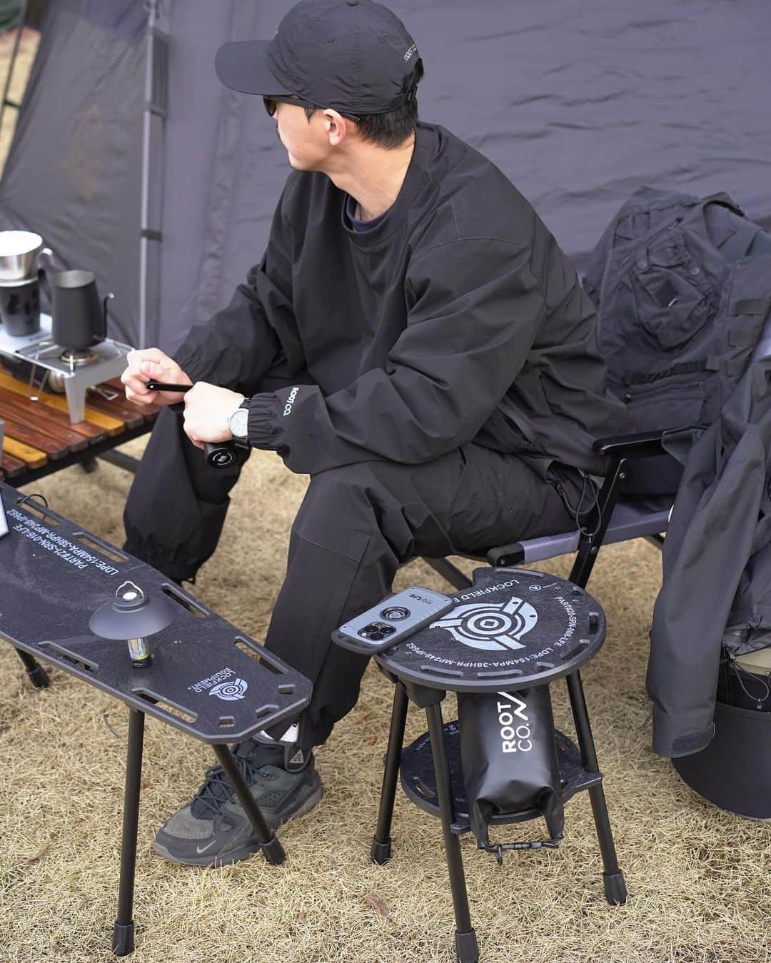 のインスタグラム：「. Camping gears  #lockfieldequipment #lfe #root_co #rootco #camp #camping」