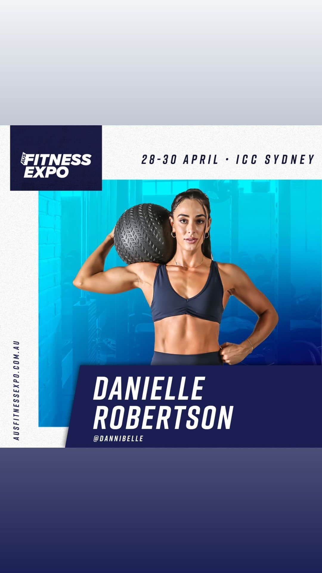 Danielle Robertsonのインスタグラム：「SYDNEY I’M COMING FOR YOU! 🎉   So excited to announce that I’ll be at the @ausfitnessexpo 29th - 30th April and can’t wait to meet you!!  I’ll be running a Dat Booty workout AND will be a guest speaker on Saturday 29th. This expo is going to be next level! It’s always such an incredible weekend, high energy and good vibes. General admission tickets are now on sale so get amongst it!   🍑 Dat Booty LIVE Workout (April 29th) 😎 Guest Speaker (April 29th)」