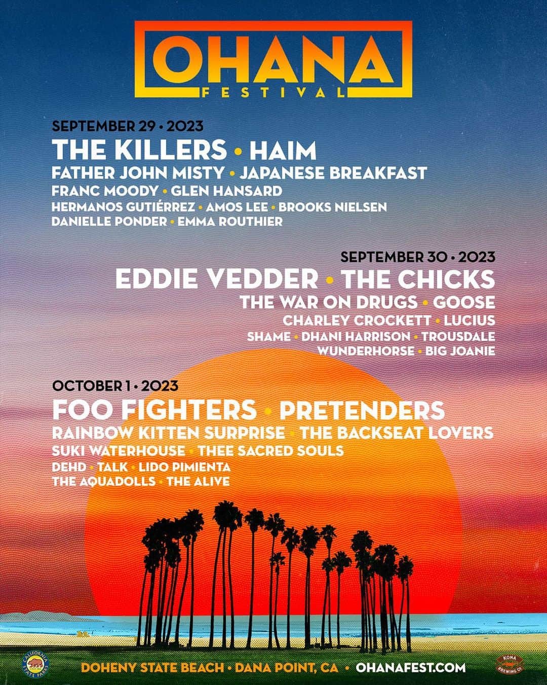 フー・ファイターズのインスタグラム：「SoCal - we'll be at @theohanafest October 1st! Pre-sale tickets on sale Thursday, 4/13 at 10am PT. ohanafest.com #OhanaFest」