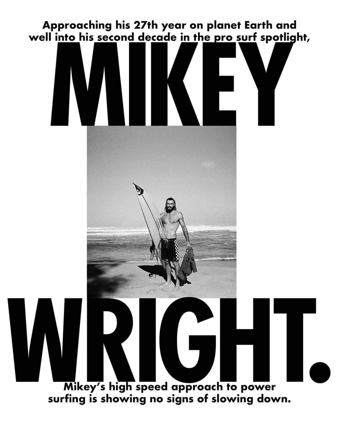 クイックシルバーのインスタグラム：「All @mikeywright69 surfing firsts. Dive in, the waters turbulent, just like Mikey’s approach to a wave 👉👉」