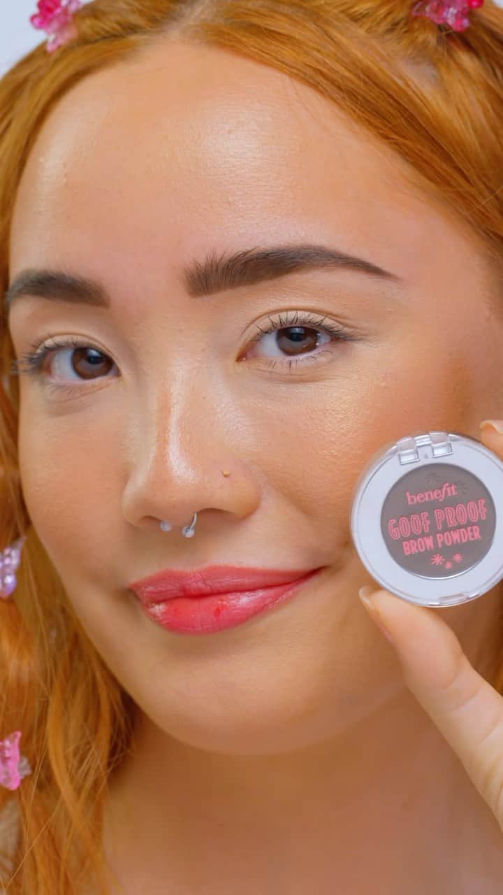 Benefit Cosmeticsのインスタグラム：「Get the perfect brows every time with NEW Goof Proof Brow Powder! Enjoy the 12-hour wear, waterproof and sweat-proof formula 😉⁠ ⁠ Doing your brows have never been easier! Bestie, find your shade now here on IG ❤️⁠ ⁠ #benefitcosmetics #makeup #beauty #brows #newproduct」