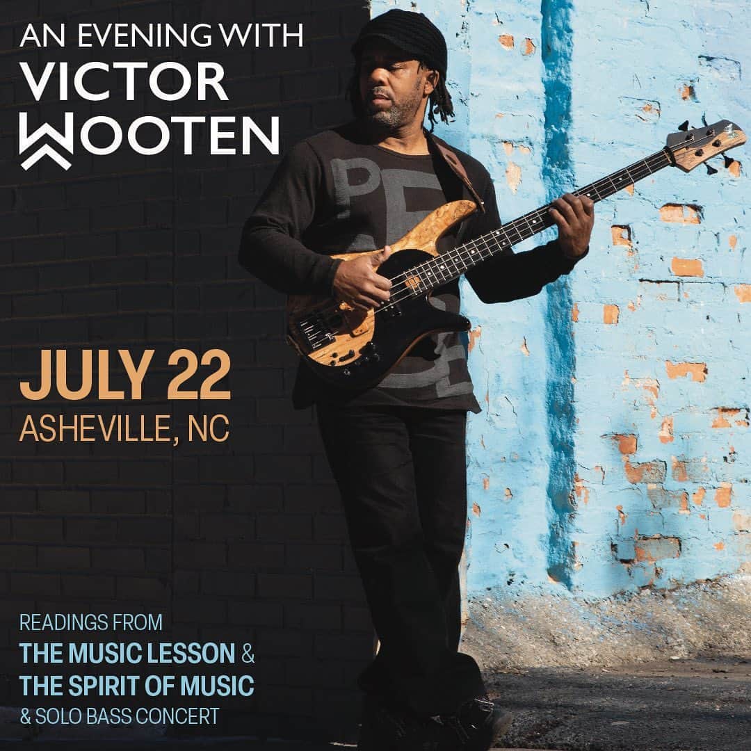 ヴィクター・ウッテンのインスタグラム：「I’ll be speaking (and playing) about my books The Music Lesson and The Spirit of Music in Asheville at the @ayurpranalisteningroom in July」