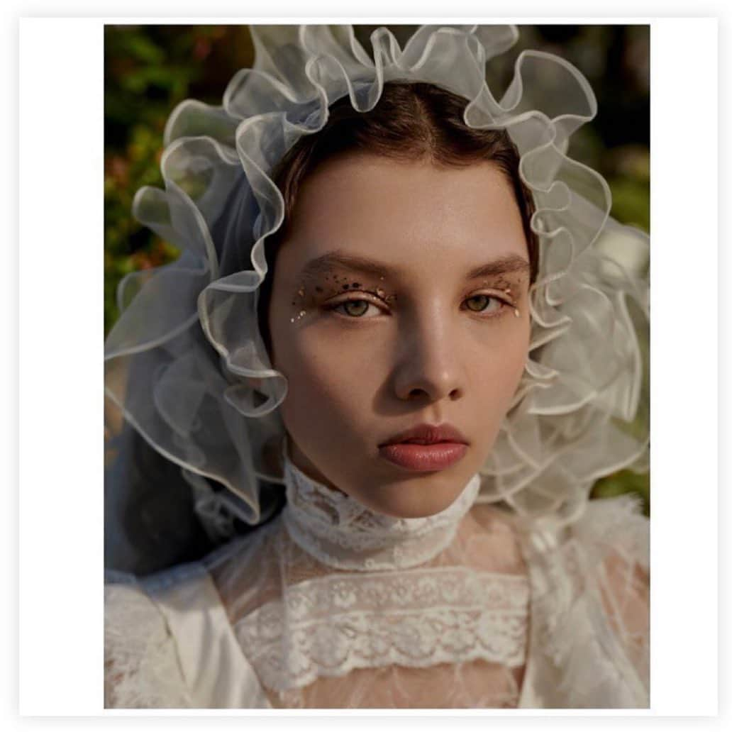 プリーンのインスタグラム：「The Sissy lace Blouse featured in @vogue.polska @danieljbenson @thealewisyates @kimbrownmakeup @sandrablaz @ikki_casting @rawproduction_uk @anna.bicanova」