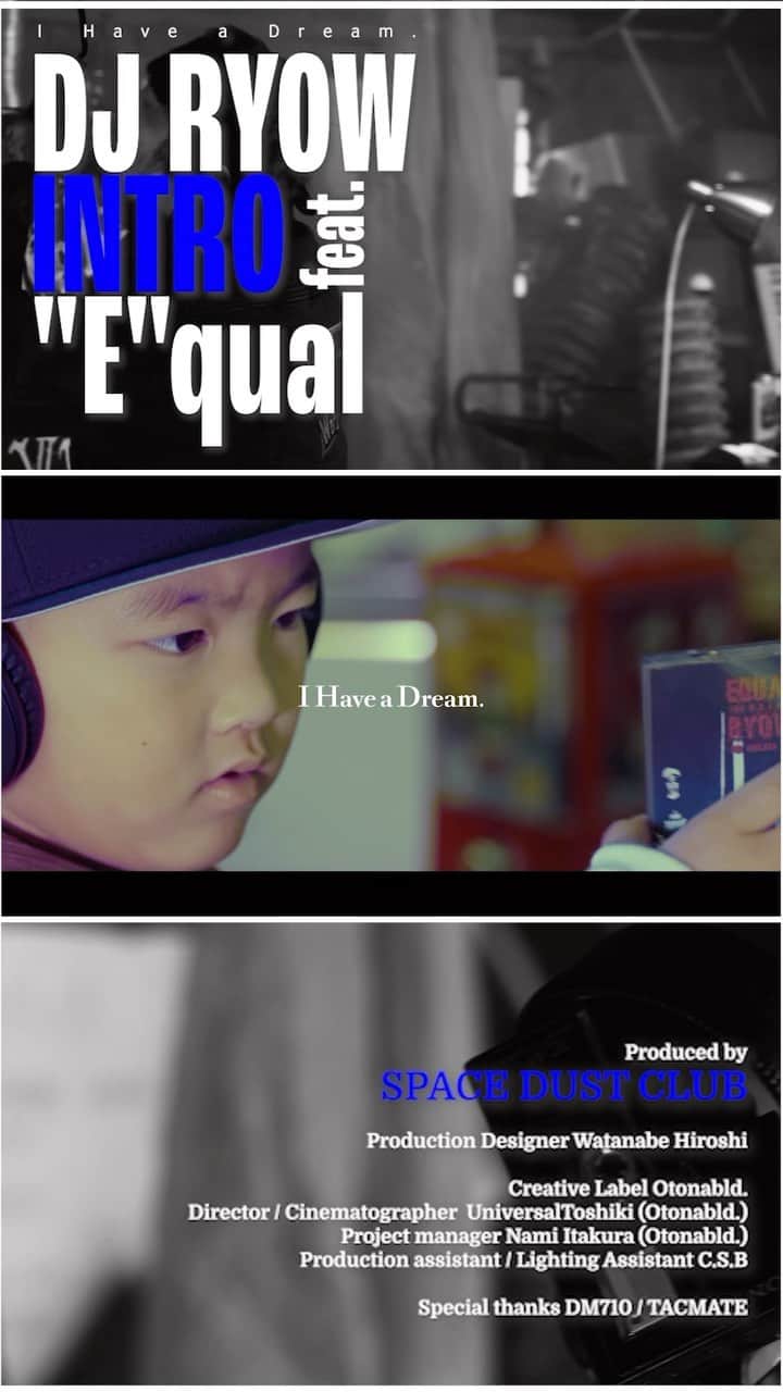 DJ RYOWのインスタグラム：「DJ RYOW "INTRO feat. “E”qual" Beats by SPACE DUST CLUB  🔥Out Now🔥 https://youtu.be/8ARvJnNWK_M  Directed by UniversalToshiki (Otonabld.)」