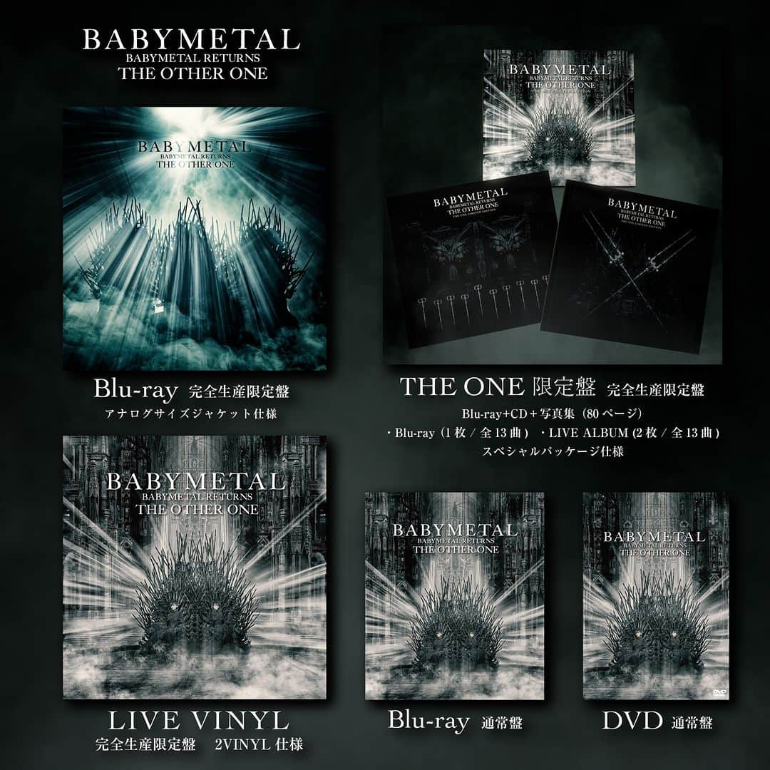 BABYMETALさんのインスタグラム写真 - (BABYMETALInstagram)「6.14(水)発売 💿Blu-ray・DVD・LIVE ALBUM / LIVE VINYL「BABYMETAL RETURNS - THE OTHER ONE - 」のジャケット写真と4.16(日)23:59〆切 早期予約・購入特典 各ビジュアルを公開DEATH!!🦊  #BABYMETAL #BABYMETALRETURNS #THEOTHERONE」4月12日 18時00分 - babymetal_official