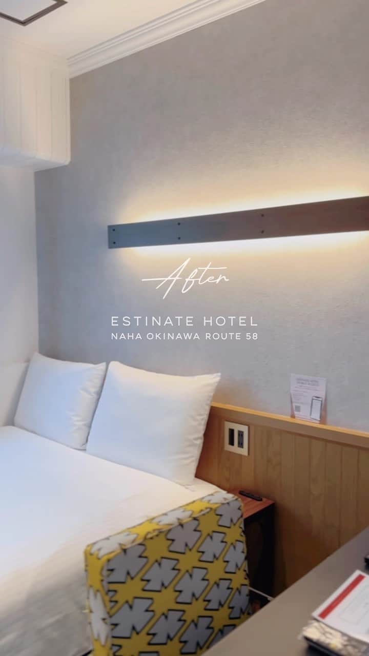 ESTINATE HOTELのインスタグラム：「✨Before ➡︎ After✨スタンダードルームリニューアル 👉@estinate_hotel_naha   新しくなったスタンダードルームで快適なひとときを過ごしませんか？心地よい空間で、くつろぎの時間をお過ごしください。  ——- Experience comfort and relaxation in our newly renovated Standard Rooms! Our cozy spaces are perfect for unwinding after a long day.  ——-  在我們全新裝修的標準客房中，體驗舒適和放鬆！我們溫馨舒適的空間是您疲憊一天後放鬆身心的完美之處。  #estinatehotel #livelyhotels  #那覇ホテル #心地よい空間 #ホテルステイ #リラックスタイム #癒しの空間 #旅行好きな人と繋がりたい #沖縄ホテル  #RenovatedRooms #ComfortableStay #CozySpace  #RelaxationTime #SoothingSpace #TravelLove #InstaWorthy #okinawatrip #japantrip #discoverokinawa  #沖繩旅遊 #放鬆之旅  #旅行愛好者 #網美必拍」