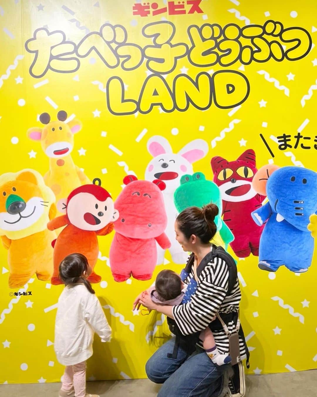 りかみし（みしまりか）のインスタグラム：「東京ドームシティ GalleryAaMoで開催されている たべっ子どうぶつのイベントへ家族で行ってきました🐰  プロジェクションマッピングやキャラクターグリーティングもあって子供たち大喜び🌼  キャラグリはネコちゃんとだったんだけど子供2人ともすごい近くにいても全然怖がらなくて楽しんでいた✨ 楽しませてくれたネコちゃんありがとう😂  フードも可愛くて食べるのもったいない💓 ハンバーガーとドーナツを頼んだけど、人気のどうぶつケーキとマカロンアイスは数量限定で間に合わなかったから狙ってる人は早めの時間に行ってね！ しっかり写真におさめて完食いたしました🤭  物販コーナーもあってこれまでグッズ化していないキャラの販売もしてるみたい😙 チケットがなくてもグッズは買えるよ🙆‍♀️  ノベルティでもらえたコースターが👧🏼は気に入ってずっと持ってたよ✨  5月14日までやっているので気になってる人は是非！ 室内だから天気も気にしなくて大丈夫だったよ🙆‍♀️  #たべっ子どうぶつ #たべっ子どうぶつLAND #たべっ子どうぶつ_pr #期間限定イベント #ギンビス」