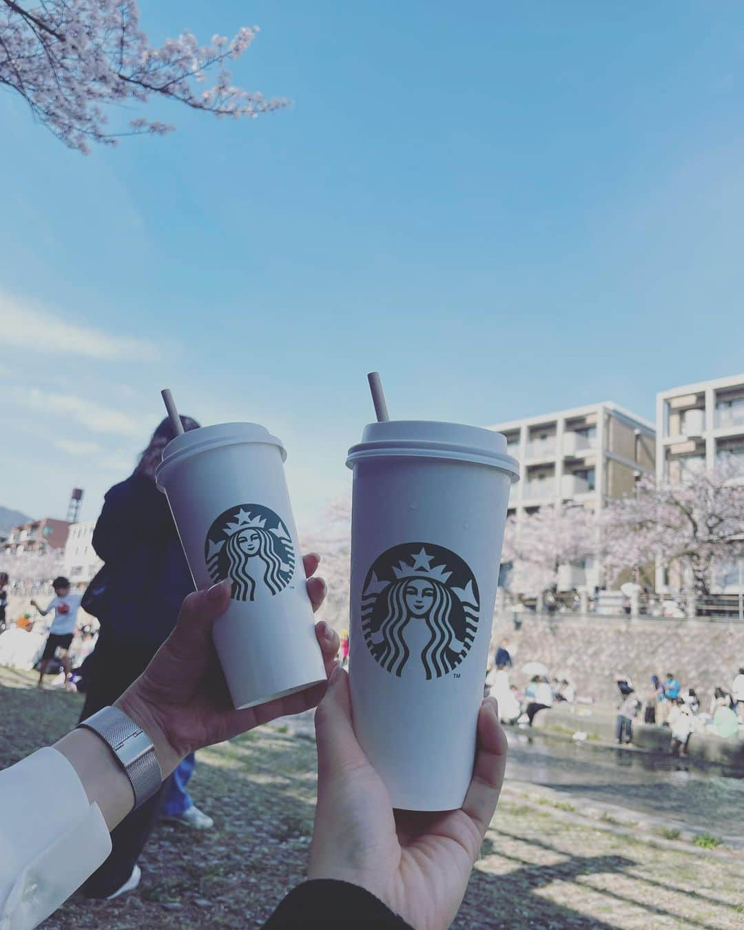 朝比奈沙樹のインスタグラム：「chill out♡  #chillout #cherryblossom」