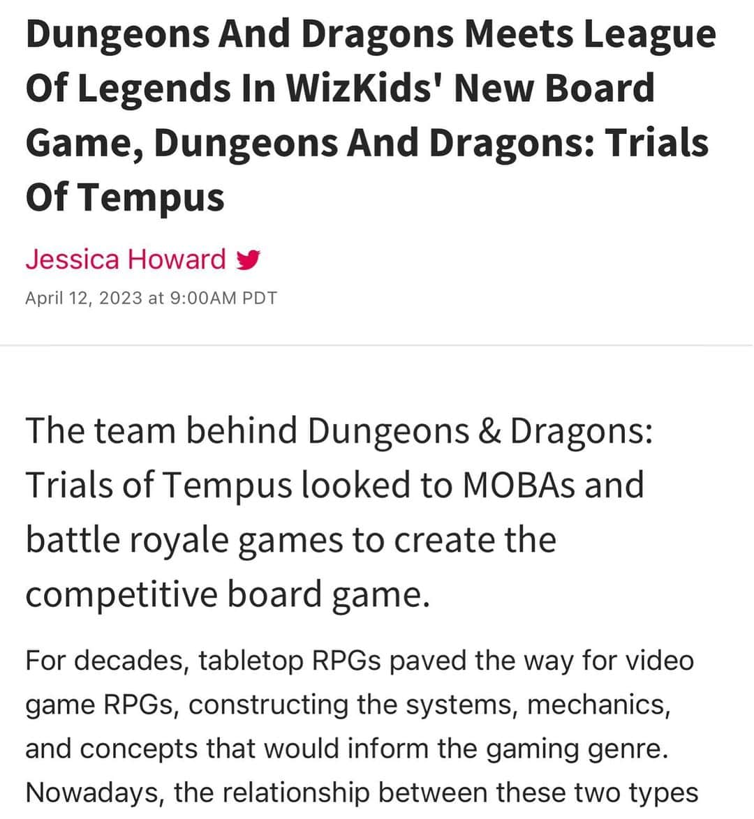 カイル・ニューマンさんのインスタグラム写真 - (カイル・ニューマンInstagram)「I am now a GAME DESIGNER! Our first game DUNGEONS & DRAGONS: TRIALS OF TEMPUS, an officially licensed Dungeons & Dragons co-op board game, hits stores this Summer! GameSpot broke the news and you can read our first interview (LINK IN BIO) which reveals ALL of the exciting details!   Collaborating with two great pals of mine - @thorknai & @adamcarasso - was a blast and this game ROCKS! We all couldn't be more proud if it. Kudos to Thor for leading the way in true dungeon master fashion!!!  If you ever wanted to explore or learn D&D, this is a great entry point. If you are a pro, then get ready for a wild, fast-paced experience. Available to preorder in both a Standard and Special Edition.」4月13日 6時16分 - kyle_newman