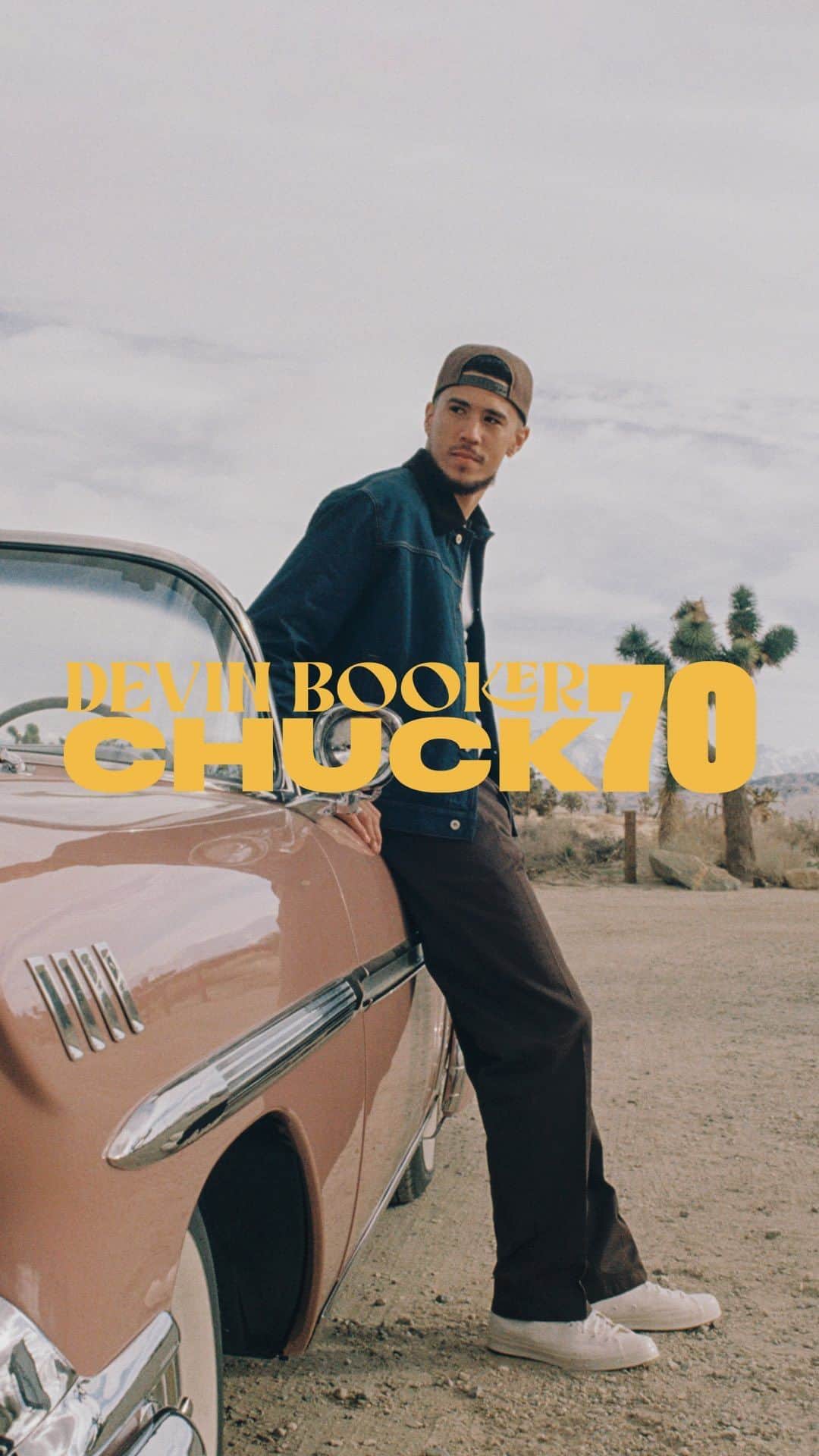 converseのインスタグラム：「Converse and Devin Booker present a film by the all-female creative collective @directedbyagirl. #CreateNext  Inspired by @dbook’s Mexican American heritage, the Phoenix desert, classic cars and his timeless style, Latina director Jaimie Sanchez (@sancheeezy) tells the story of the next icon.  The Devin Booker Chuck 70 is available now on Converse.com.」