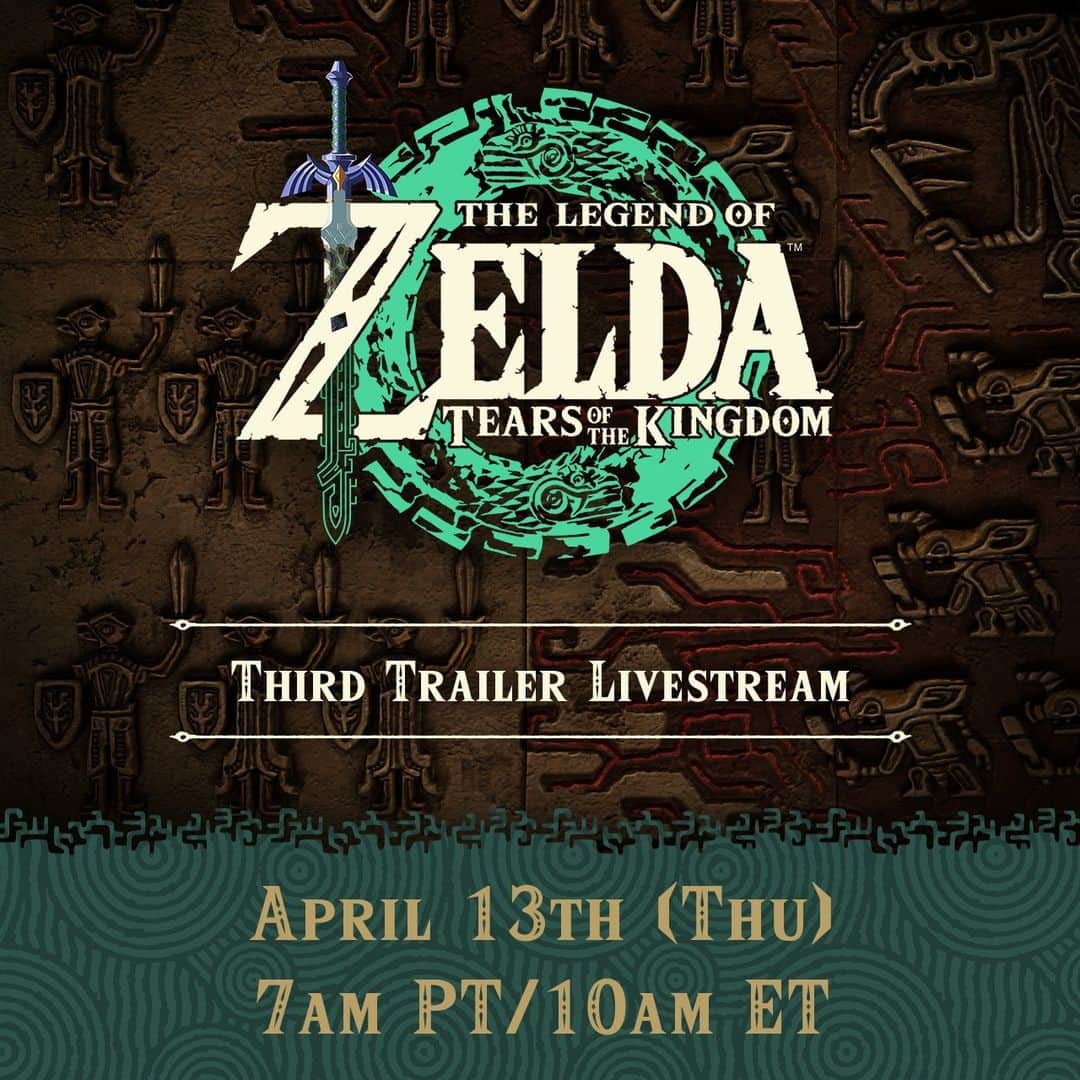 任天堂アメリカさんのインスタグラム写真 - (任天堂アメリカInstagram)「Join us on April 13th, 7 a.m. PT to watch the final pre-launch trailer for The Legend of #Zelda: #TearsOfTheKingdom, livestreamed on our YouTube channel. The trailer will be roughly 3 minutes long.」4月12日 23時00分 - nintendoamerica