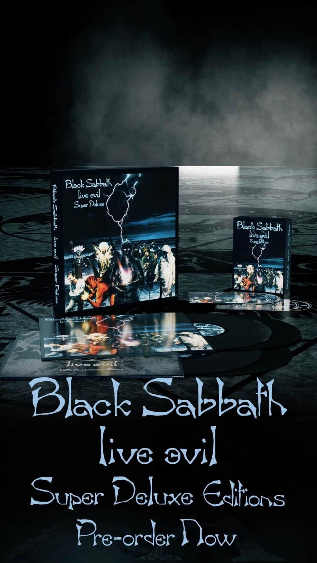 ギーザー・バトラーのインスタグラム：「Released on June 2, 2023: The 40th-anniversary super deluxe edition of Black Sabbath’s Live Evil. Pre-order using link in profile.  This new edition was remixed by Wyn Davis and remastered for the 40th anniversary and includes a 1982 "The Mob Rules" tour replica hardback concert book, a 40-page book with photos, artwork, and liner notes plus a 1982 "The Mob Rules" tour replica color poster. It will be available as a 4CD and 4LP set. Pre-order now, and listen to The Mob Rules (2023 Remaster) now!」