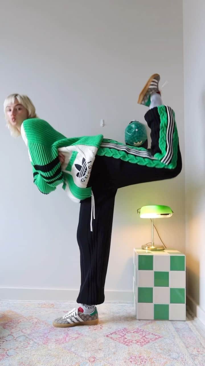 adidas Originalsのインスタグラム：「@mimimoocher shows us how she wears her #adidasxGucci Gazelles」