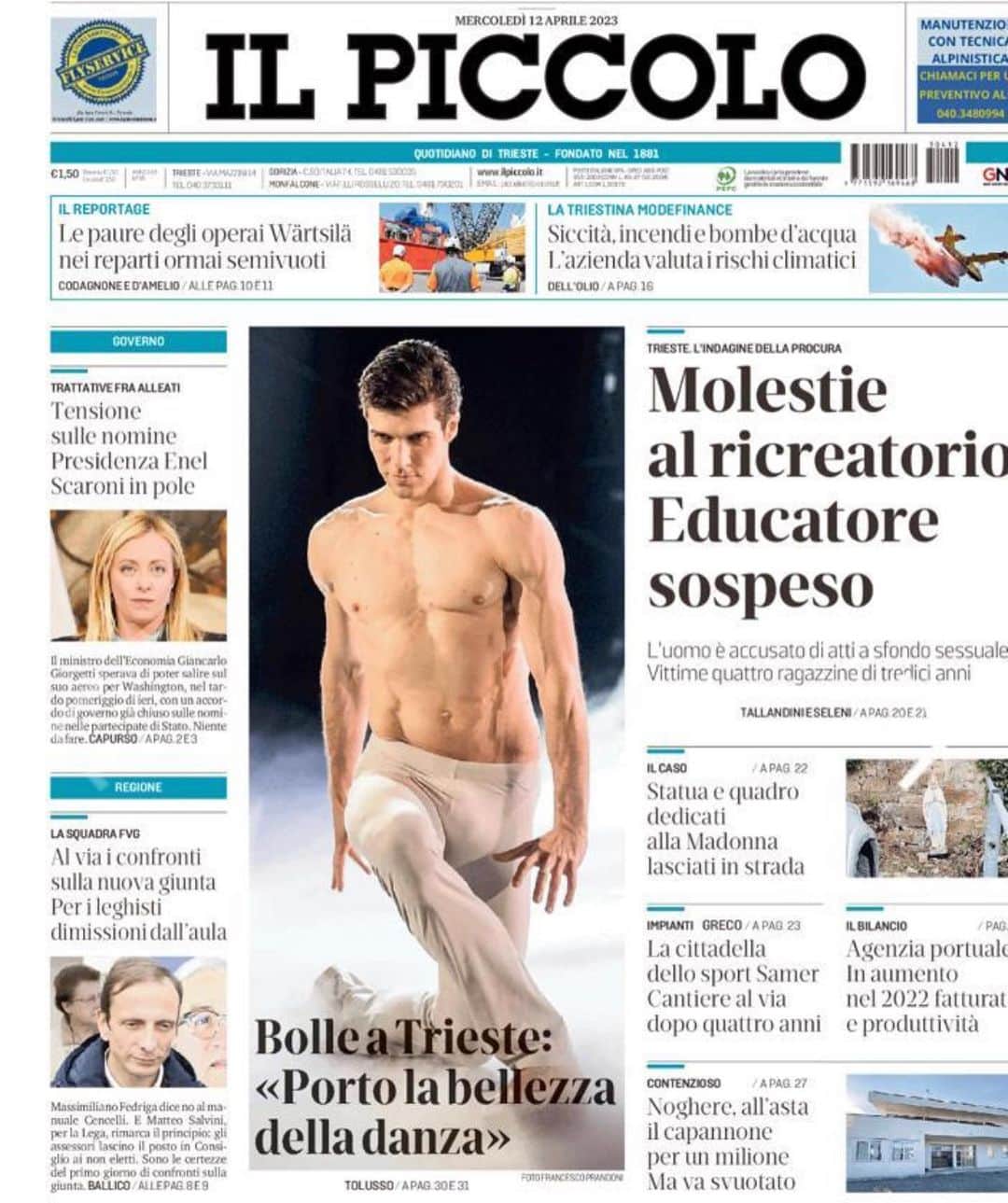 ロベルト・ボッレのインスタグラム：「Soon in Trieste with many beautiful friends 🥰. #robertobolleandfriends #politeamarossetti #ilpiccolo 🌟 @officialrobertobolle」