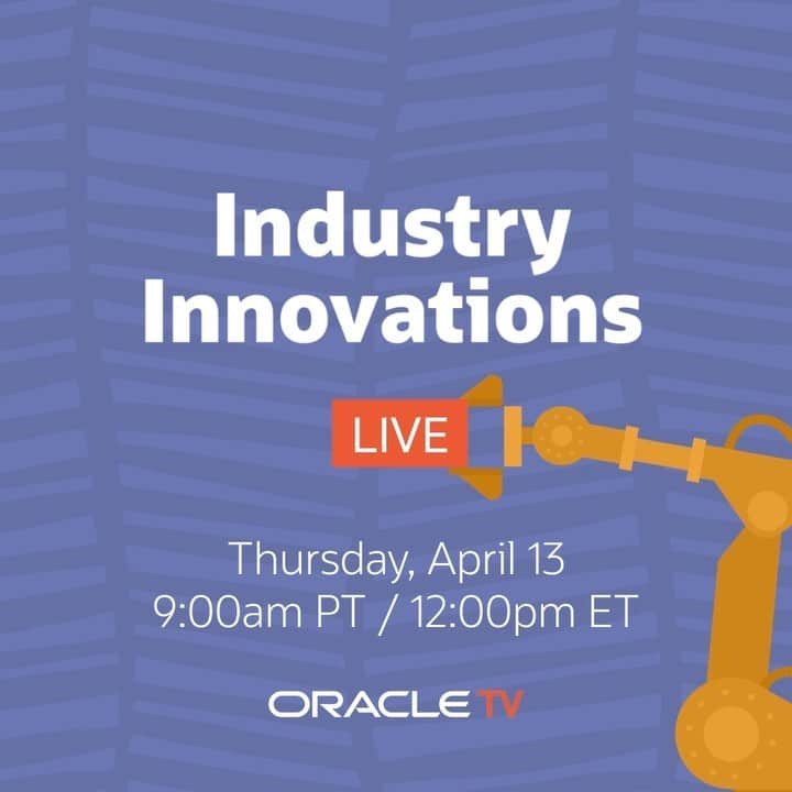 Oracle Corp. （オラクル）のインスタグラム：「🗓️ this Thursday! Join Burcin Kaplanoglu and @northwesternu’s Mohanbir Sawhney for the first episode of our new Industry Innovations series.」