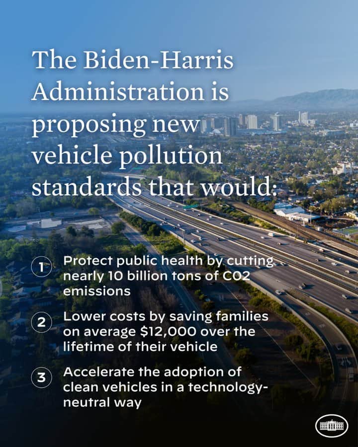 ジョー・バイデンさんのインスタグラム写真 - (ジョー・バイデンInstagram)「Today, our Administration is announcing the strongest-ever pollution standards for cars and trucks.」4月13日 5時20分 - vp