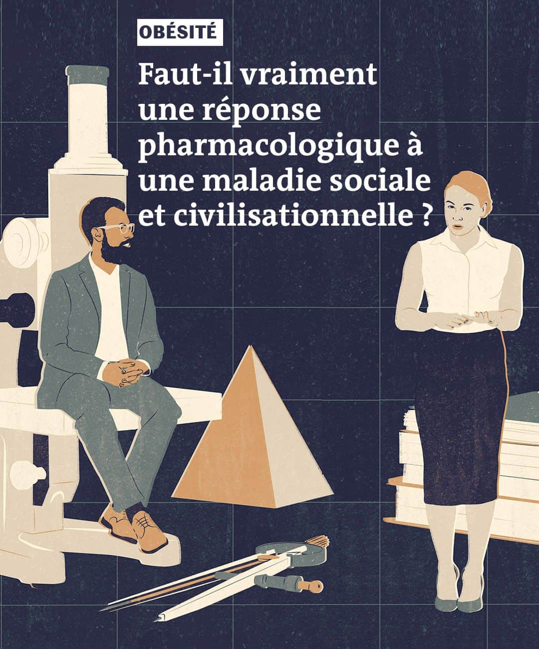 ルモンドのインスタグラム：「En plein procès en appel de l’affaire Mediator, il peut sembler paradoxal de s’intéresser à l’usage, encore détourné, d’un médicament pour lutter contre l’obésité. Le sémaglutide, un agoniste du récepteur du glucagon-like peptide-1 (GLP-1), utilisé dans le traitement du diabète de type 2, a vu son indication étendue, à plus forte dose, dans celui de l’obésité sévère. L’histoire bégaierait-elle, incapable de tenir compte des erreurs du passé ? Ne serait-il pas temps de questionner la pertinence d’une approche pharmacologique de l’obésité ?  La pharmacologie de l’obésité est apparue récemment, sous l’influence d’une double détermination : d’une part, le développement médiatisé du culte de la minceur ; de l’autre, la prévalence croissante du surpoids et de l’obésité, qui résulte d’une sédentarité accrue et d’une alimentation de plus en plus grasse et sucrée, dont l’alimentation rapide est l’emblème. Ce sont d’abord des dérivés amphétaminiques qui ont été enregistrés ou détournés pour leur effet anorexigène (qui supprime momentanément la faim) et leur action sur l’équilibre faim-satiété, avec des conséquences dramatiques.  Le rimonabant, antagoniste des récepteurs cannabinoïdes de type 1 (CB1), a ainsi été retiré du marché en raison d’un risque de dépression supérieur au bénéfice très modeste sur la courbe de poids. L’orlistat, un inhibiteur de la lipase intestinale, conjugue, quant à lui, une faible efficacité à un risque d’interactions médicamenteuses et d’effets indésirables digestifs parfois sévères. Enfin, certains inhibiteurs de la recapture des monoamines (sérotonine, noradrénaline, dopamine) se sont aussi positionnés sur le traitement de l’obésité avec des effets mitigés. - Vous avez lu 30% de cet article. - Illustration : CHEZ GERTRUD - Retrouvez notre article en suivant le lien linkinbio sur notre profil.⁣⁣ - #obesite #pharmacologie #affairemediator #semaglutide #cultedelaminceur #rimonabant」