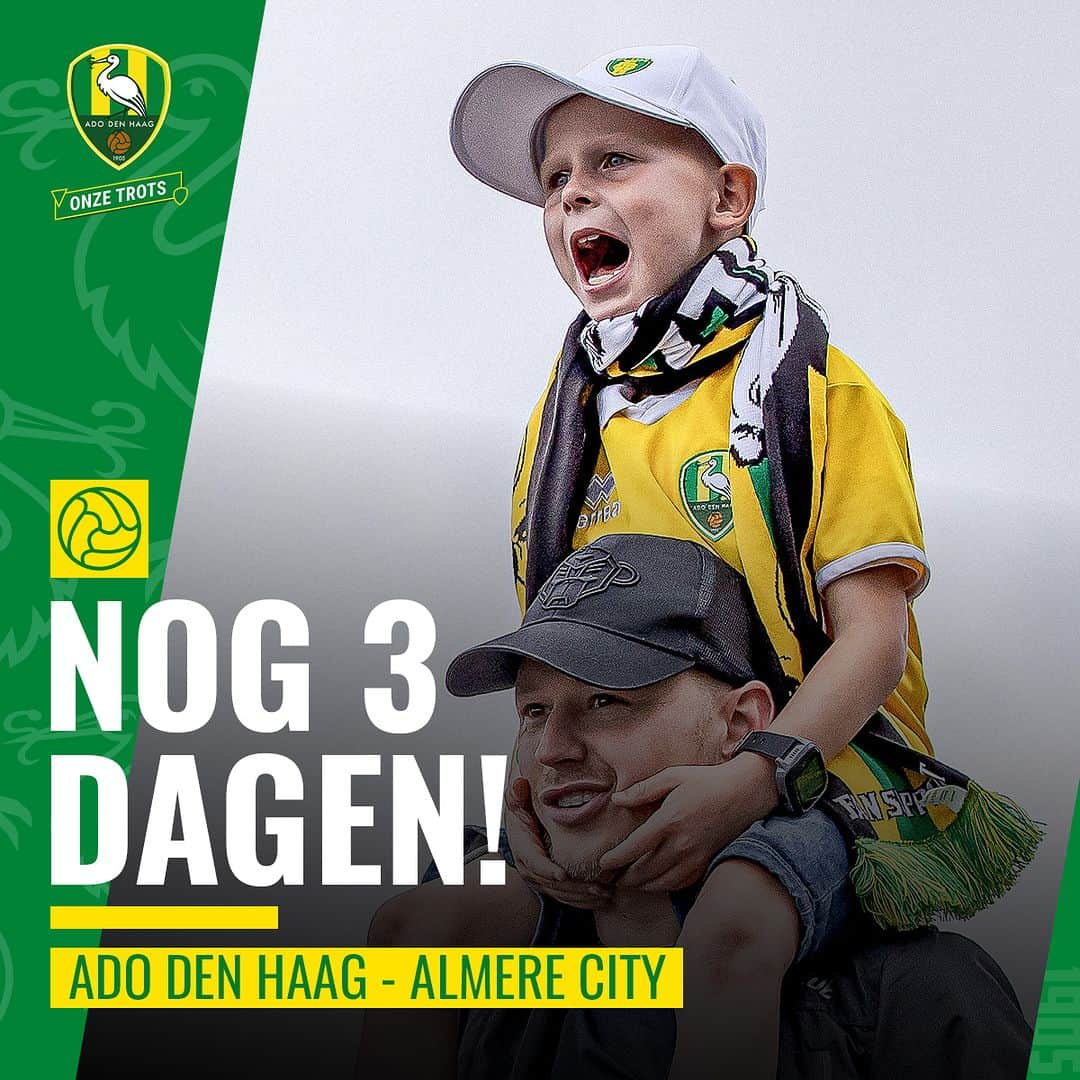 ADOデン・ハーグさんのインスタグラム写真 - (ADOデン・ハーグInstagram)「𝗡𝗢𝗚 3️⃣ 𝗗𝗔𝗚𝗘𝗡!  Zondagmiddag speelt ADO Den Haag thuis tegen Almere City. #KidsDay #ADOalm   Alle ticketinfo vind je op de website van ADO Den Haag.」4月13日 16時15分 - adodenhaag