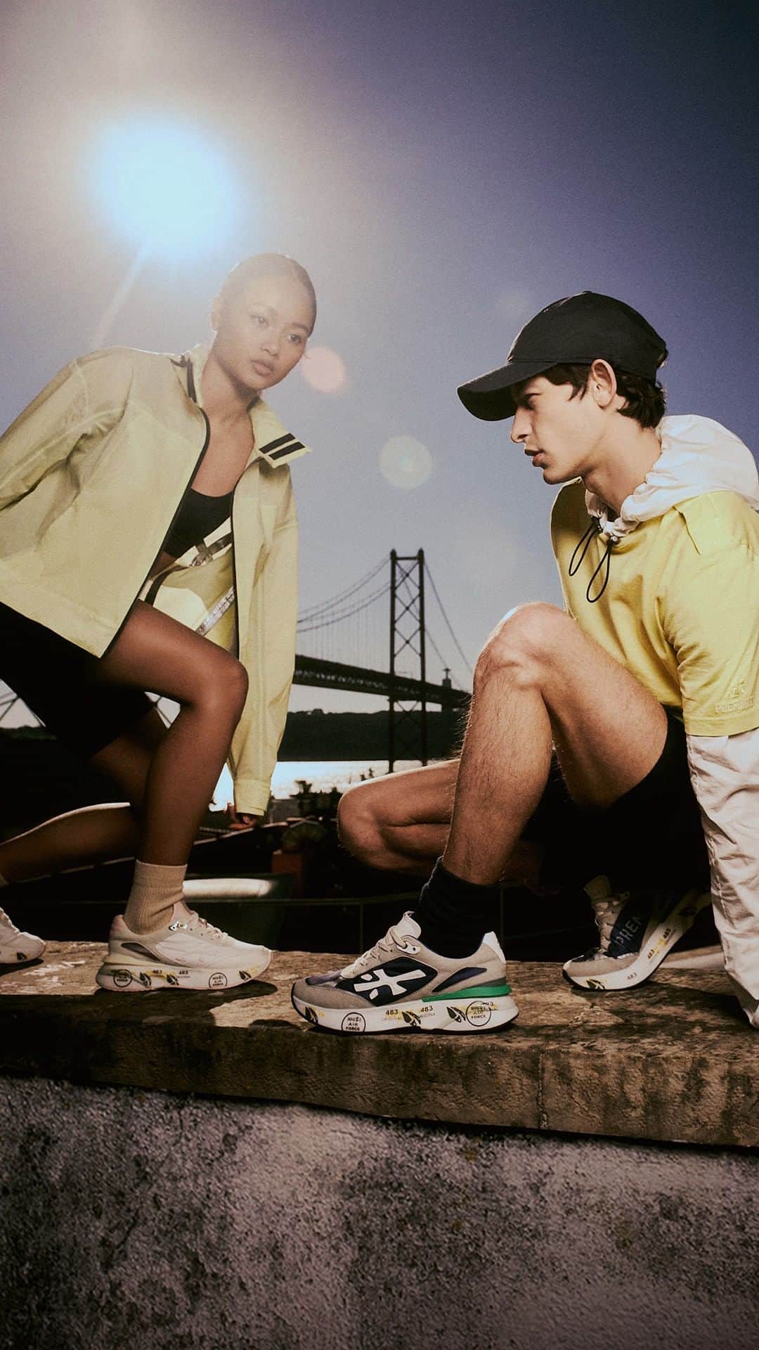 のインスタグラム：「Enjoy the feeling when you walk, Moe Run is the lightest Premiata sneaker with excellent sole shock absorbing ability.  Explore all - click link in bio #premiata #SS23 #moerun」