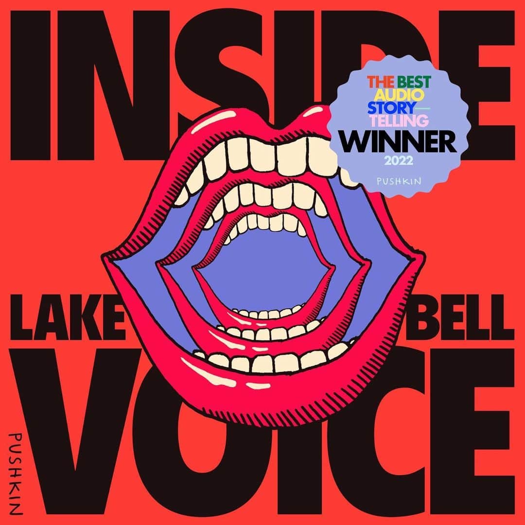 レイク・ベルのインスタグラム：「THANK YOU @pushkinpods for including “Inside Voice” in their upcoming ✨The Best Audiostorytelling: 2022 audio book collection✨. [curated by their editor Julia Barton]」