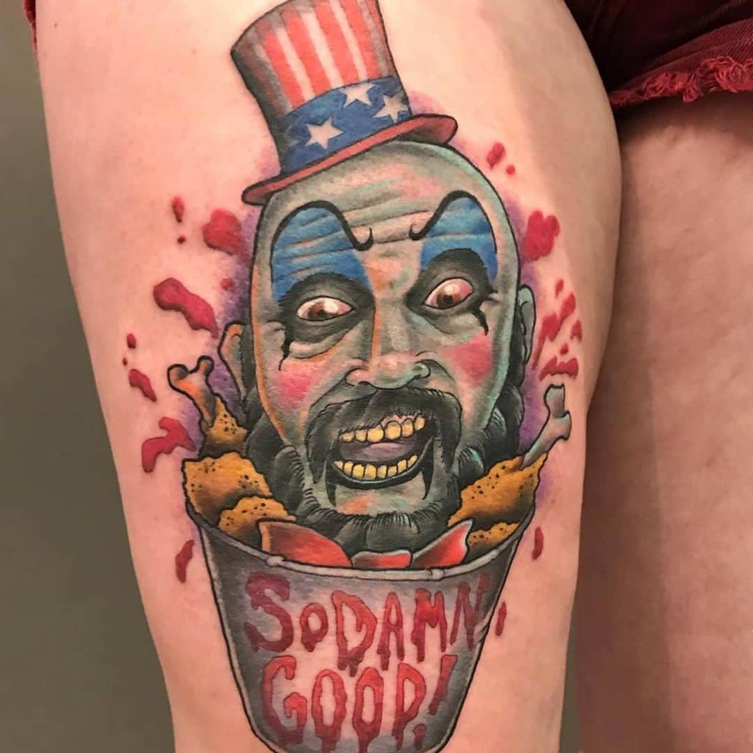 ロブ・ゾンビさんのインスタグラム写真 - (ロブ・ゾンビInstagram)「20 years later and the HOUSE OF 1000 CORPSES tattoos keep on coming! #houseof1000corpses #robzombie」4月13日 9時30分 - robzombieofficial