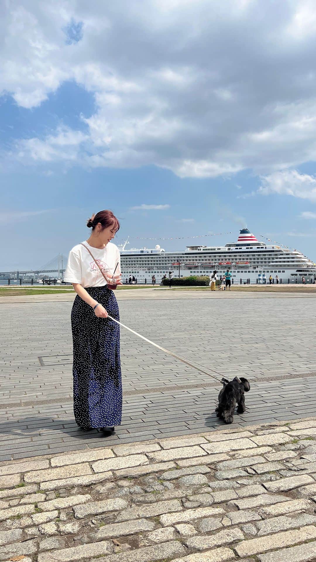 神部美咲のインスタグラム：「みみ思い出💜  #お散歩」