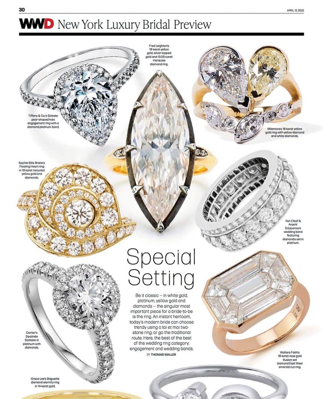 稲木ジョージのインスタグラム：「Find Milamore on @wwd 🇺🇸🔍💎 自分がデザインした結婚指輪、探せるかな？🤭」