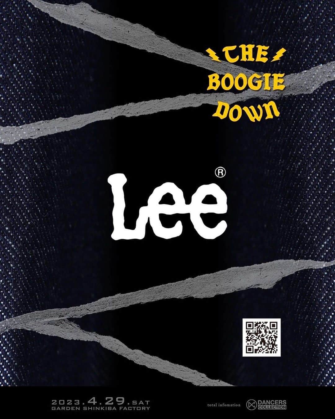 のインスタグラム：「TH BOOGIE DOWN By @leejeansjp   協賛、ご協力の企業様のご紹介  ⭐︎Lee Japan 様  ヒップホップのファーストジーンズ老舗メーカー「Lee」による初のヒップホップの祭典 THE BOOGIE DOWNでその存在を知った方も多いのでは？  ブレイキングはもちろんの事、 レジェンド達はヒップホップやってたらLeeのジーンズ持ってなきゃ！ 黒いやつはLeeだよ。 と口を揃える。 ニューヨークのヒップホップ50周年イベントでもLeeは欠かせないブランドとなっている。  ⭐︎KANGOL 様 足元はLeeとなれば頭はKANGOL 定番中の定番のセット。  ヒップホップシーンに絶大なる人気を誇るKANGOL様が今回は THE BOOGIE DOWNにサポート！ もらって嬉しい、ハズレ無しの数少ないブランドとして、ヒップホップシーンを一緒に盛り上げる。  ⭐︎CAZAL様 Lee / KANGOL / CAZALといえばニューヨーク、ブロンクスの三種の神器🔥🔥🔥 今回は高級ブランドCAZAL様降臨で 優勝者に1本ずつ贈呈の太っ腹具合🙌  ⭐︎G-SHOCK もはや説明不用の人気ブランド、G-SHOCK様がTHE BOOGIE DOWNをバッチリサポート💥  ⁡ ◇日程 : 4月29日〔土〕 ◇場所 : GARDEN新木場FACTORY ◇時間 : 12:00 - 21:00〔予定〕 ◇イベント名 :THE BOOGIE DOWN ◇内容 : BREAKING BATTLE 3 vs 3 ◇優勝賞金300,000円 その他、トロフィー、協賛各社より豪華賞品 ・準優勝 : 100,000円 その他 協賛各社より豪華賞品 ⁡ ◇JUDGES ・KEN SWIFT / 7 GEMS From NYC ・KAZUHIRO / ALL AREA / O.G.S ・WATA / THE FLOORRIORZ / TAKE NOTICE ・JUST FIT / CONCLUSION CREW ・TENPACHI / BGSK / DEAD STOCK ・ISSEI / FOUNDNATION ⁡ ◇DJ’s ALL VINYL USE 〔NO PC NO CDJ〕 ・MURO / KING OF DIGGIN’ ・JIN / RHYMESTER / breakthrough ・DJ KOCO aka SHIMOKITA ・TEE / READY TO ROCK ・KOGATAROO / BREAKWELL RECORDS ・JUN aka funkyman ⁡ ◇サイドコンテンツ EAST COAST vs WEST COAST JAPAN ALL STAR’s BATTLE ★レジェンドから若手迄のオールスター対決  ◇ LEGENDS ALL STARS  ・TOKYO BBOYS  ・MYSTIC MOVERS  ・CHANNELS ・B★5 CREW  ・ B ROCK CREW ・ TOKYO BE BOP CREW ・ FLOOR MASTERS ・ ROCK STEADY CREW  ・ RAVERS  ・ JUNGLE ALL STARS ・ SPARTANIC ROCKERS ・IMPERIAL BREAK MASTERS ・AST BREAKERS ・ANGEL DUST BREAKERS ⁡ ・DJ BEAT ⁡ ◇MC LIVE / RAPPER ・TWIGY ⁡ ◇MUSIC LIVE ・SUPER BREAK ORCHESTRA ⁡ ◇LIVE PAINT ・TAKU OBATA ・TOMI-E / A.C.C.  ◇ FOOD & DRINKS ・ BAHAMA KITCHEN   ◇ SUPPORTED By ・ KANGOL ・CAZAL ・G-SHOCK  ◇SPECIAL THANKS  ・ENTER THE STAGE ・FE WORKS  ⁡ -------------------------------- ⁡ #dancerscollection #tokyo #harajyuku #streetdance #dancer #hiphop #bboy #bgirl #poppin #lockin #breakin #house #graffiti #misic #mixcd #book #original #print #stitch #accessary #order ⁡ #theboogiedown #lee #leejeans」
