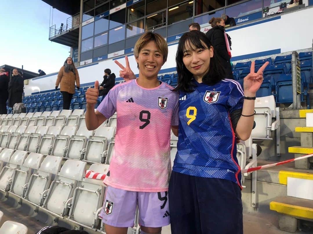 植木理子のインスタグラム：「デンマークで汀さん @migiwaaaaaaaaaa が試合を見に来て下さいました。  久しぶりの再会嬉しかった！  この素敵なご縁を大切に、パワーに変えて次に会うときには成長した姿で会えるように日々頑張ります！」