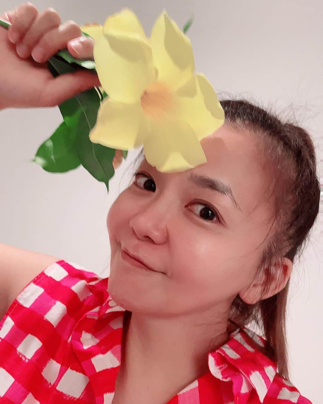 のインスタグラム：「ぷひ💓 #華原朋美　#お花が綺麗　#💓」