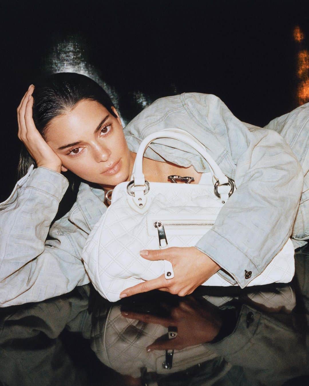Marc Jacobsのインスタグラム：「Kendall Jenner wears the Re-Edition Quilted Leather Stam Bag.  Shot by Tyrone Lebon, styled by Alastair McKimm.」
