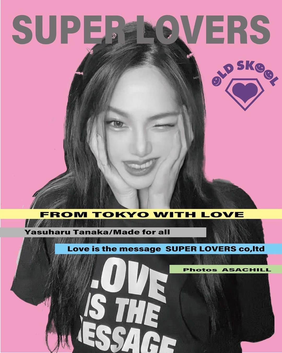あさちるのインスタグラム：「2023 SUPER LOVERS  Love is the message  1988−2005 Reprinted products are on sale We are working on sustainability We will produce after receiving your order.  It takes around 7−10days to ship.  From Tokyo with love Yasuharu Tanaka /Made for all  Love is the message. SUPER LOVERS  co,ltd  https://superlovers.paintory.com/ photos @asachill  復刻プリント商品販売中です。  ご注文をいただいた後に生産いたしますので 商品発送までに7日前後お日にちいただきます。 株式会社スーパーラヴァーズ」