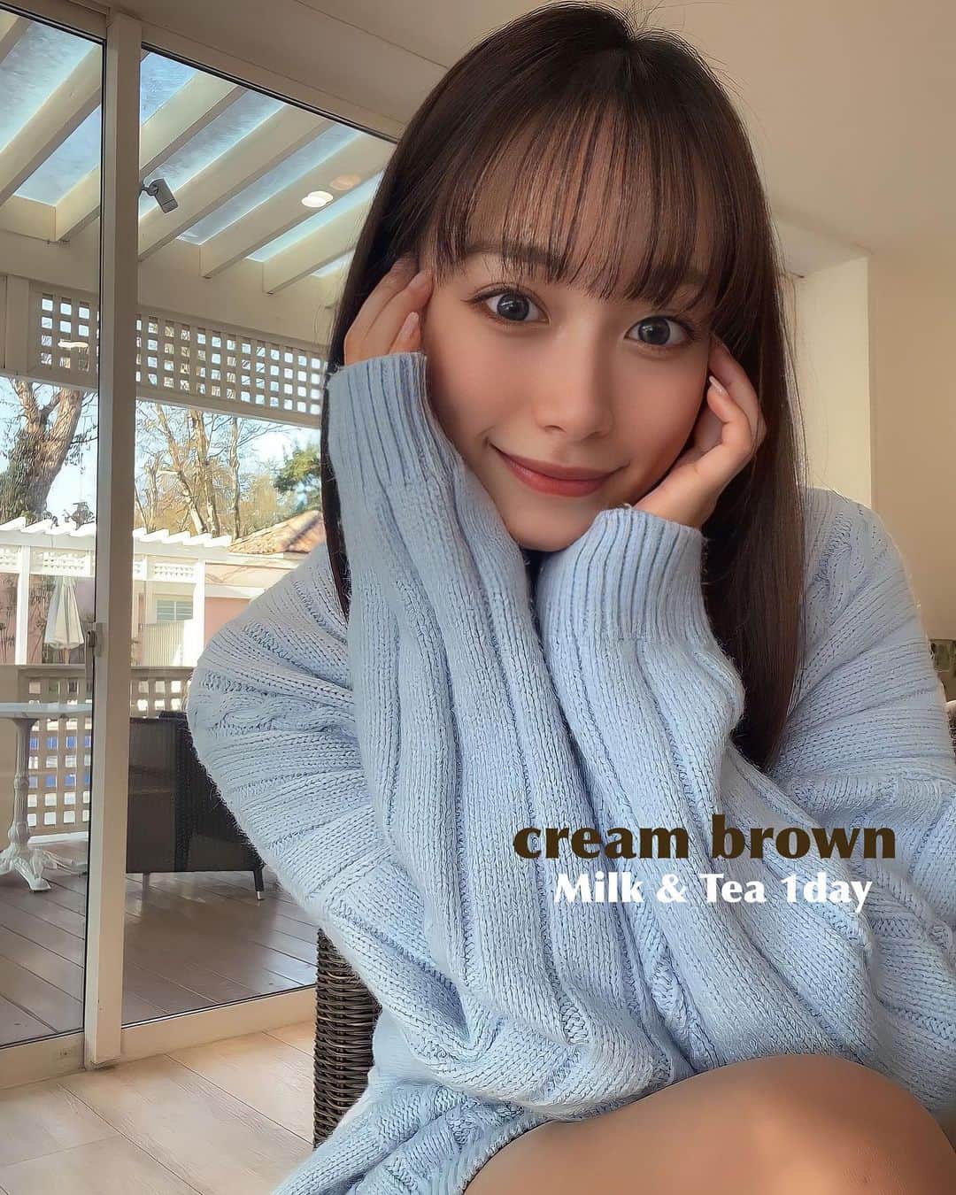 のインスタグラム：「@chuulens_japan   3月15日に発売された、　 Milk & Tea 1day (ミルク&ティーワンデー)🍼💕  cream brown (クリームブラウン) cream gray (クリームグレー)の２色展開です！ 1枚目はクリームブラウン、 3枚目が、クリームグレー🤎  どっちもめちゃくちゃ可愛かった！  私のフォロワーの方にお使いいただける10%オフクーポンがあるので、気になった方は是非使って下さい🐣  （クーポンリンクはストーリーから飛べます！） ✔クーポンコード： okajima_ayaka ✔ クーポンリンク：https://chuulens.jp/discount/okajima_ayaka ・全商品対応可能です🎉  ‎🤍 商品説明 ‎🤍 商品名 Milk & Tea 1day(ミルク&ティーワンデー) •カラー cream brown (クリームブラウン) cream gray (クリームグレー) ・直径 : 14.2mm ・着色直径 : 13.4mm ・度数 : 0.00(度なし) ~ -8.00 ・使用期間 : 1day ・水分含有量 : 48% ・数量 : 1箱10枚入り ・製造国 : 韓国」