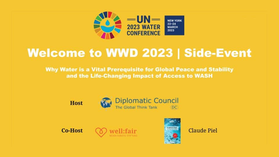 ネヴェン・スボティッチのインスタグラム：「You are invited to our digital Side-Event within the UN Water Conference today at 2 pm. Together with the Diplomatic Council we are cohosting the event, in which Claude Piel will speak about her Book "The Battle for Water" and we, Neven Subotic Stiftung will present how we approach water from a development perspective. Join Us on Zoom, the Link is in my Bio.」