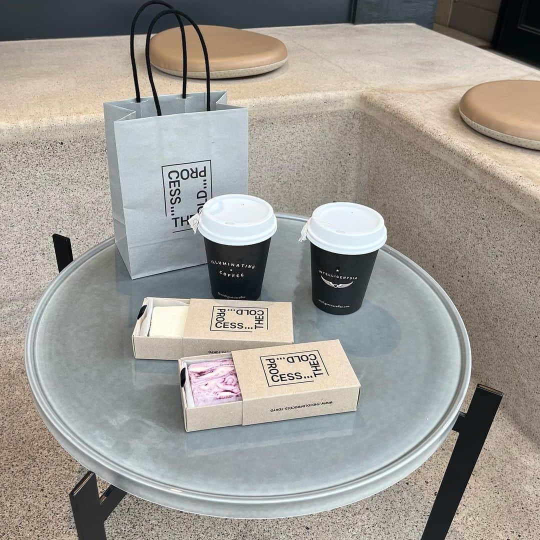 加藤ゆりなのインスタグラム：「チーズケーキ屋さんすごく美味しかった🍰🧀  📍表参道　　 The cold process  #表参道カフェ #カフェ巡り　#都内カフェ巡り #東京グルメ #チーズケーキ」