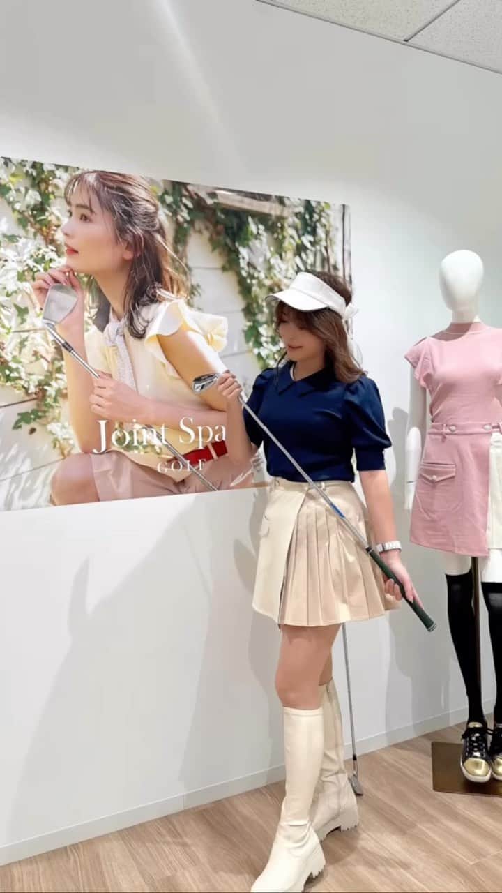 mikaのインスタグラム：「♥︎︎∗︎* 先日 @joint_space の内見会にお邪魔してきました♡  着用しているこちらのウェア、 Joint Spaceから新しくでた ゴルフラインの @jointspace_golf のもの！ 日常使いできるデザインが多いのでゴルフ以外にも着れそ♡  期間限定でプレゼントキャンペーン🎁が開催しているので  是非 @jointspace_golf の投稿をチェックしてみてね✨   ※フォロー＆いいね＆コーデ投票コメントで キャンペーン応募が簡単にできるよ✨  【プレゼントキャンペーン期間】  3/20(月) AM10:00 〜4/3(月)AM9:59まで   ✼••┈┈┈┈┈┈┈┈┈┈┈┈••✼  ▶︎ online store  （2023/3/31公開・4月上旬ごろ販売開始予定）   ▶︎Popup 銀座三越（2023/4/5〜4/11）  スイング碑文谷 （2023/4/22〜4/24）  ✼••┈┈┈┈┈┈┈┈┈┈┈┈••✼   #jointspace_golf #js_golf #ゴルフ #ゴルフウエア #ゴルフコーデ #ゴルフ女子」