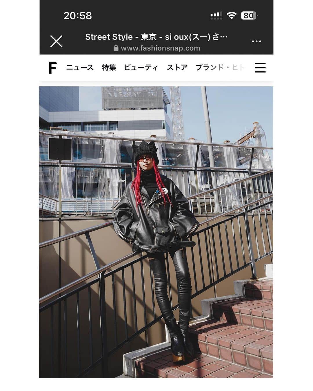 si ouxのインスタグラム：「Thank you! @fashionsnapcom  photo/ @tk531」