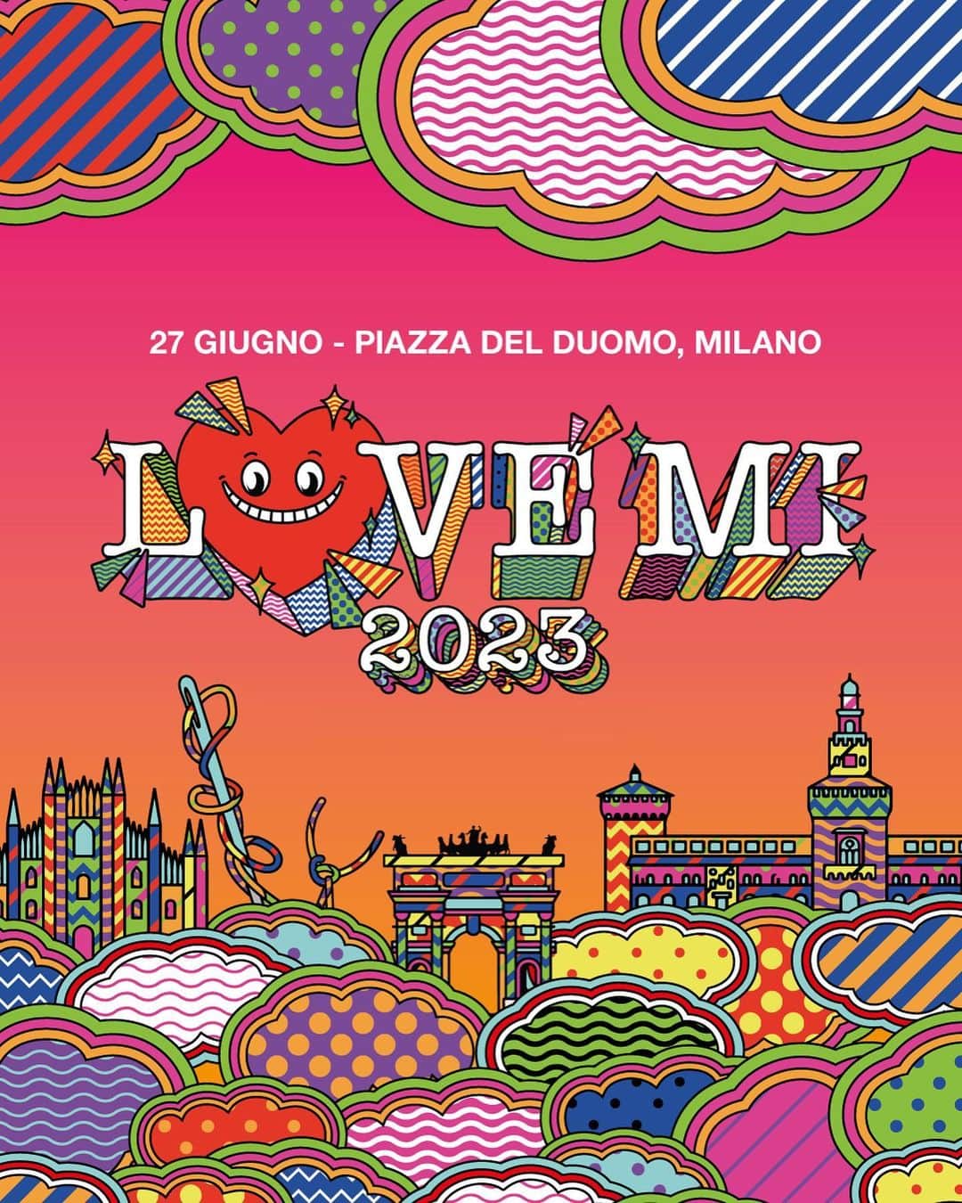 フェデスのインスタグラム：「Il 27 Giugno torna LoveMi Il concerto gratuito in piazza del Duomo organizzato dal sottoscritto ✨ Non vedo l’ora di annunciarvi tutto il cast 💪🏻」