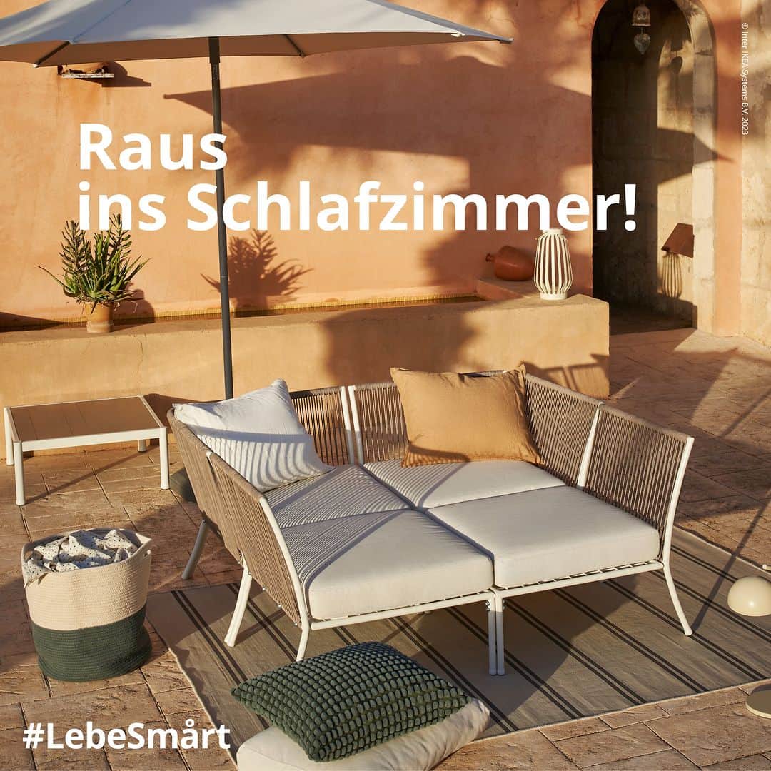IKEA Austriaさんのインスタグラム写真 - (IKEA AustriaInstagram)「Zum draußen Schlafen ist es vielleicht noch etwas zu kühl. Die richtigen Möbel dafür kann man sich aber jetzt schon besorgen. Und von lauen Sommernächten träumen ☀️ #IKEAat   #IKEA #sommer #outdoor #outdoorfurniture #balkon #garten #gartenmöbel #balkonmöbel #outdoormöbel」3月21日 0時54分 - ikeaaustria