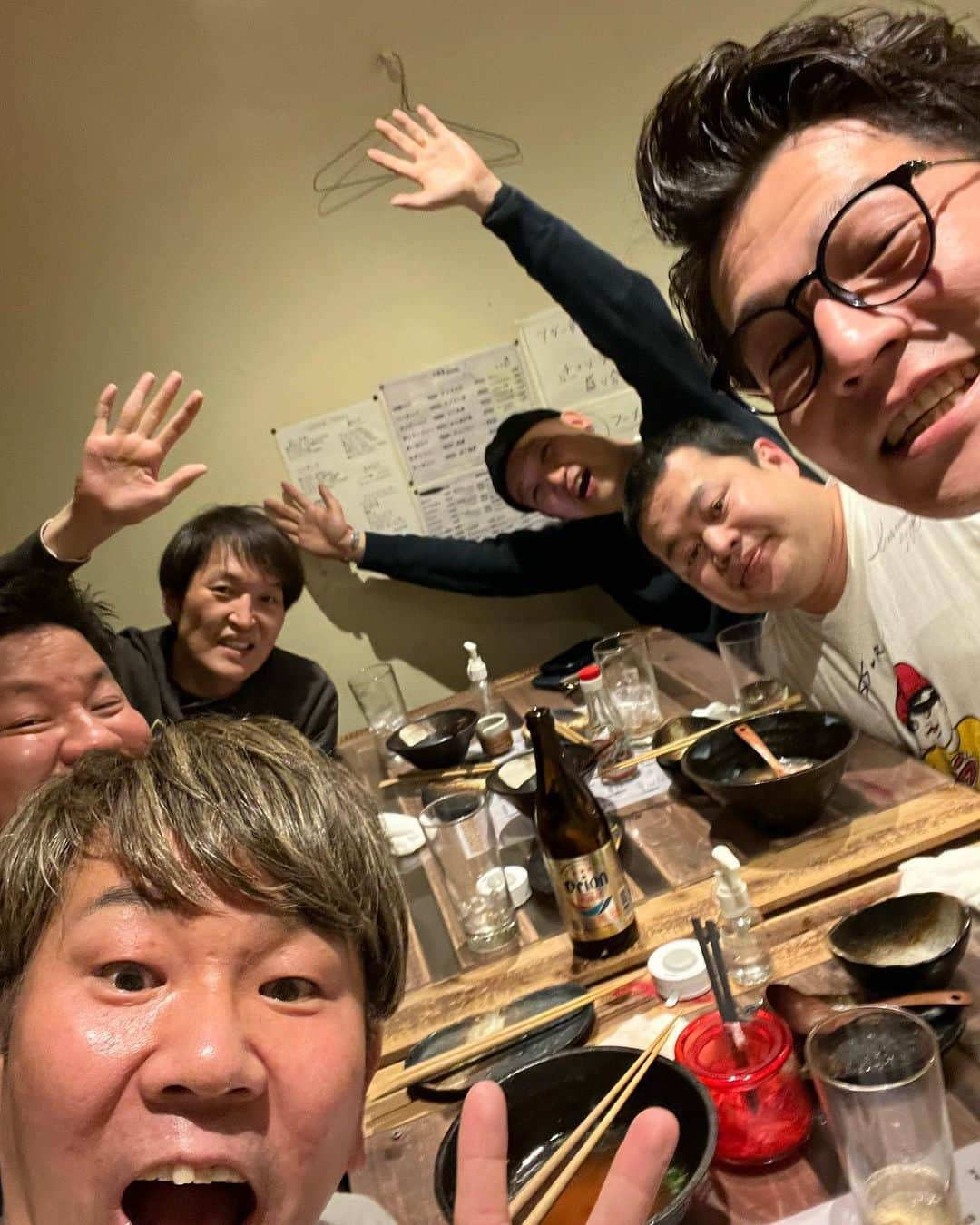 藤本敏史のインスタグラム：「このメンバーで番組収録。おもろかったー 芸人サイコー！詳細はまた後日。お楽しみに！  ジュニア　チャンス大城　みなみかわ　 モグライダー」