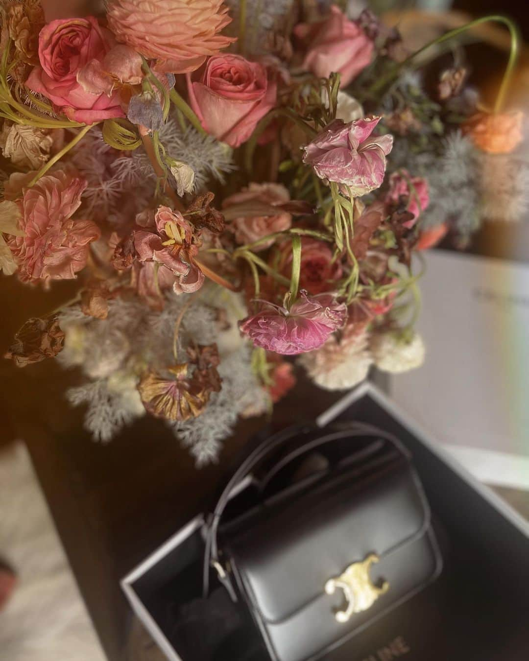 パリス・マイケル・キャサリン・ジャクソンのインスタグラム：「thank you @celine 😍 can’t wait to take this bag everywhere #celinetriomphe #celinepartner」