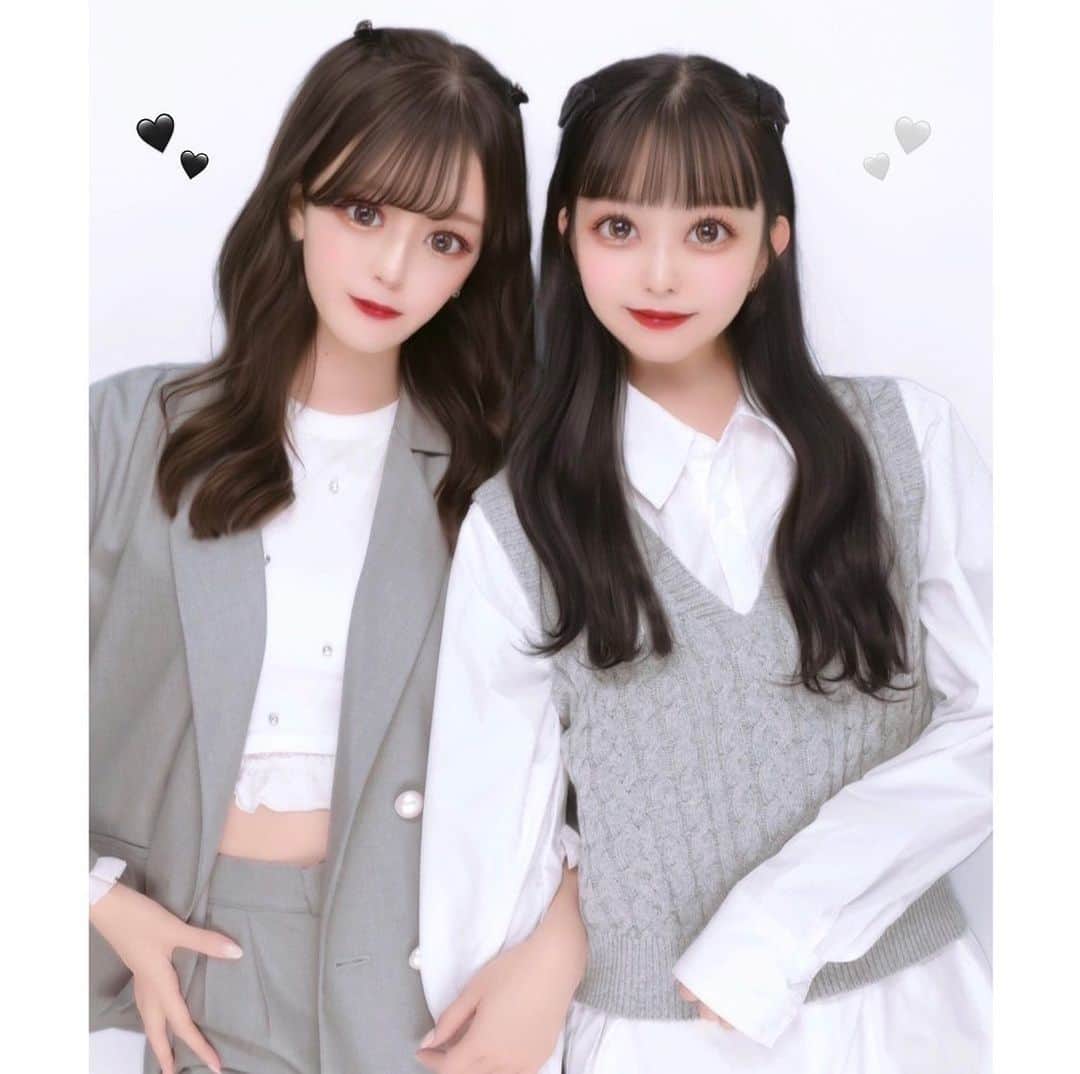 竹村夏音のインスタグラム：「twins girls〰️〰️🃏🎀❔  打ち合わせなしのall épine code 🪩🪩🪩」