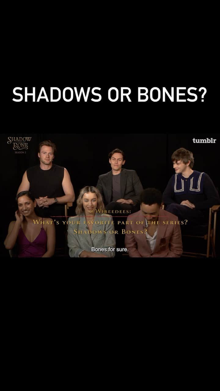 Tumblrのインスタグラム：「Shadows or bones? Cast your votes, and check out the rest of the Shadow & Bone season two Answer Time, at netflix.tumblr.com」