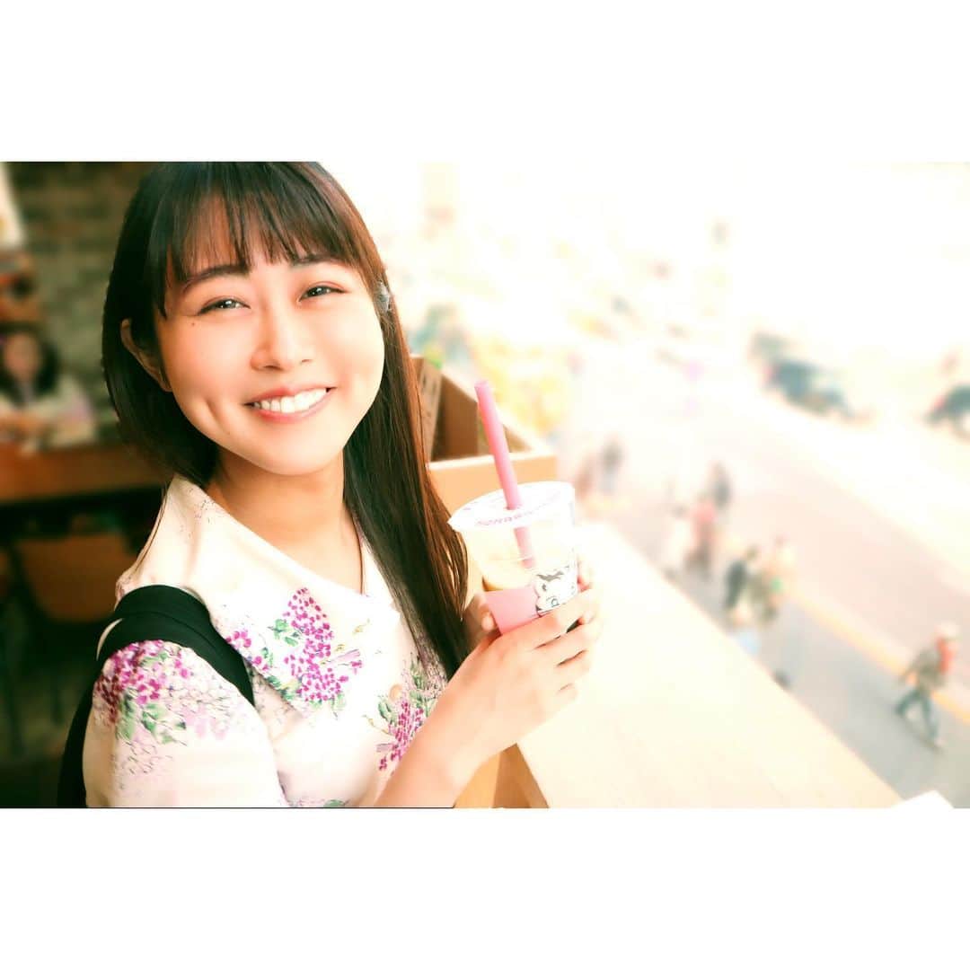 月森楓のインスタグラム：「ずっと大好きなお店🧋 原宿に行くたびに行っちゃう⭐️ また行きたいなっ✨  My all time favorite store🧋 I go there every time I go to Harajuku⭐️ I can't wait to go back✨  #ノナラパール #タピオカ #harajuku #tapioka」