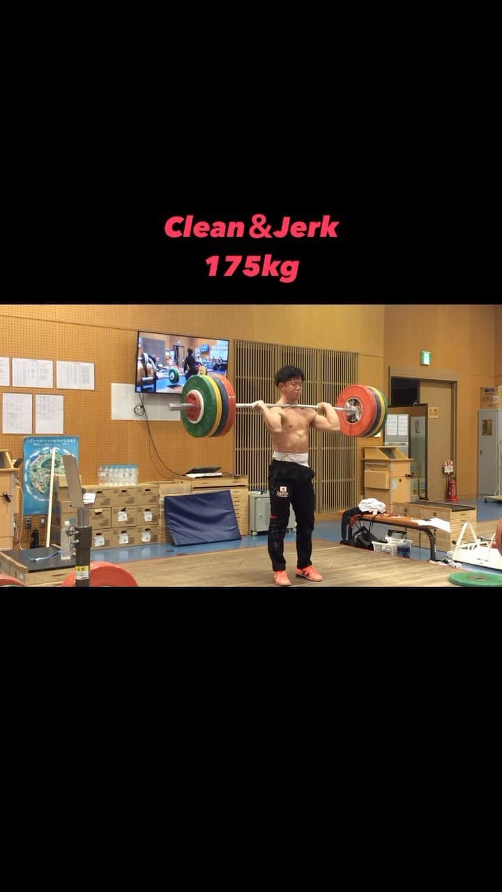 近内三孝のインスタグラム：「Clean＆Jerk 175kg   たまにはジャークも！  #weightlifting #clean&jerk #training」