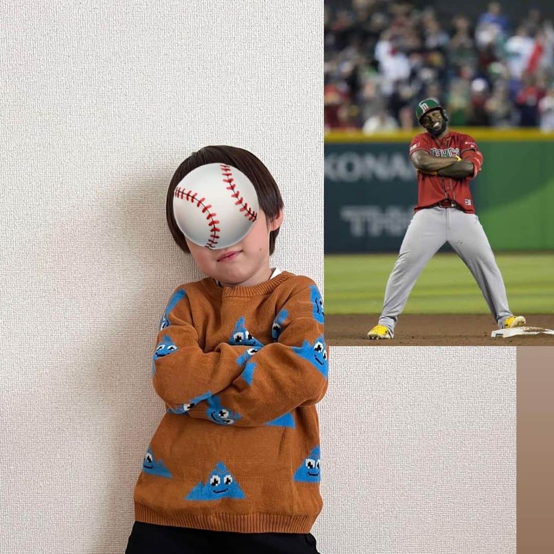 田南輝一さんのインスタグラム写真 - (田南輝一Instagram)「4歳息子のペッパーミル集が可愛い。 . . 実は自分が4歳の頃、 サッカーをやりたい。とおかんに伝えたら早速次の土曜日に親父が連れて行ってくれました。  ただ夕方頃、 野球のユニフォームを着てバットとグローブを持っておかんに「野球やりたい」に変わってたそうです。  今の息子ぐらいで始めたスポーツ。 10年ぐらい続いたけど息子には何をやらせてみようか迷う、 とりあえず明日決勝見てから決めよう。 頑張れ侍   #ペッパーミル  #息子  #が好きな選手は岡本  #最高ですがツボに入ってた」3月21日 21時56分 - r.ktyyy