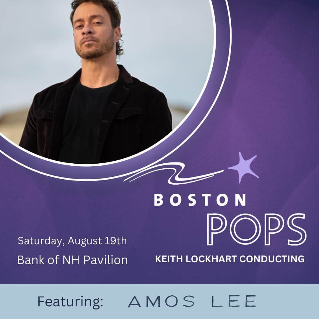 エイモス・リーのインスタグラム：「NEW SHOW: A very special evening with Amos Lee and @thebostonpops! Get early pre-sale tickets starting tomorrow at 10am using code: DREAMLAND   General tickets on sale this Friday.」